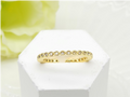 Gold-Plated Bezel-Set Crystal Eternity Band – Adjustable Sparking Ring
