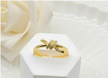 Gold-Plated Crystal Knot Ring – Adjustable Love Knot Statement Band