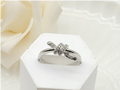 Silver-Plated Crystal Knot Ring – Adjustable Love Knot Statement Band