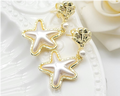 Oceanic Seashell & Pearl Starfish Drop Earrings