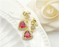 Dazzling Clear Crystal Heart Drop Earrings