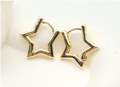 Chic Star-Shaped Huggie Hoop Earrings – 18K Gold Plated Minimalist Everyday Wear