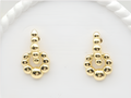 Modern Graduated Ball Cluster Drop Earrings – 18K Gold Plated