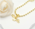 Charismatic Multi-Charm Ball Chain Necklace – 18K Gold Plated Layered Look Jewellery