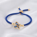 Imported Luxury 3A Premium Zircon Butterfly Adjustable Bracelet – Gold Plated Cord Bracelet