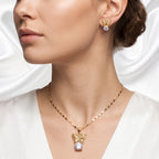 Sparkling Butterfly Crystal Necklace & Earring Set – 18K Gold Plated Luxury Jewellery Set
