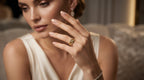 Gold-Plated Zircon Multi-Band Heart Accent Ring