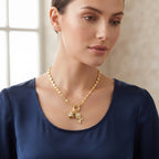 Watering Can & Sunflower Charm Necklace Set – 18K Gold Plated Garden-Themed