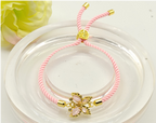 Imported Luxury 3A Premium Zircon Butterfly Adjustable Bracelet – Gold Plated Cord Bracelet