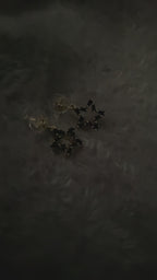 Edgy Black Baguette Zircon Star Drop Earrings