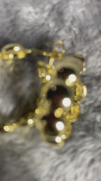 Gold-Plated Chunky Bubble Hoop Earrings – Bold Ball Statement Hoops