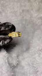 Delicate Filigree Leaf Band Ring – 18K Gold Plated Openwork Botanical